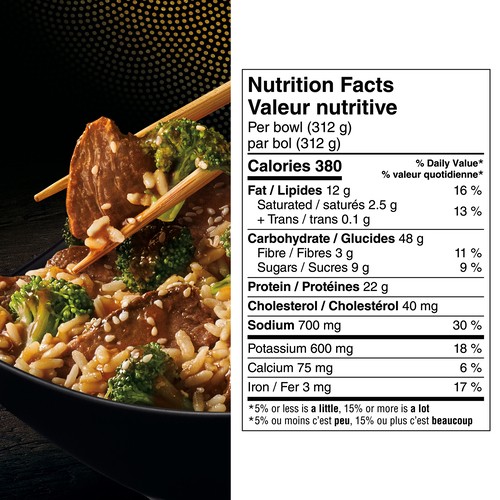 P.F. Chang's Frozen Meal Rice Bowl Beef And Broccoli Home Menu 312 g