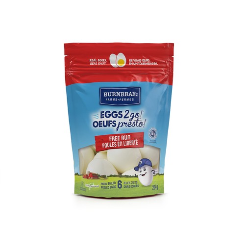 Burnbrae Farms EGGS2go! Hard Boiled Peeled Eggs 6 Count 264 g