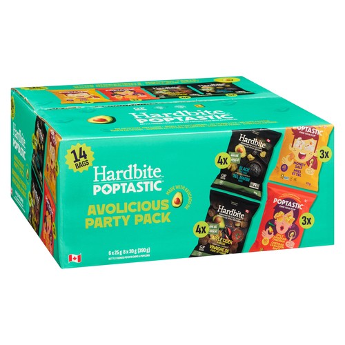 Hardbite Poptastic Kettle Cooked Potato Chips & Popcorn Avolicious Party Pack 390 g