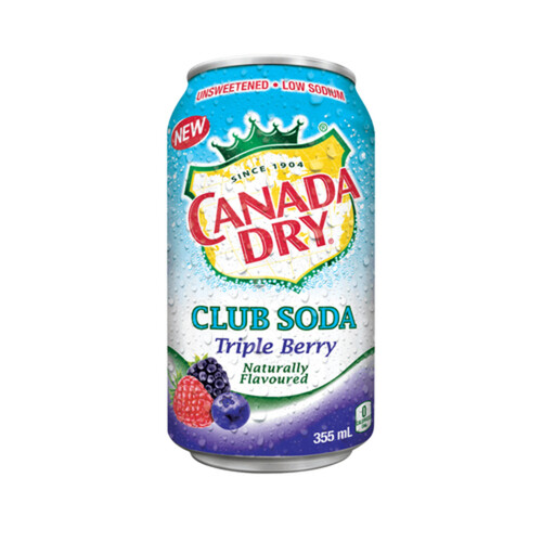 Canada Dry Club Soda Triple Berry 355 ml (can)