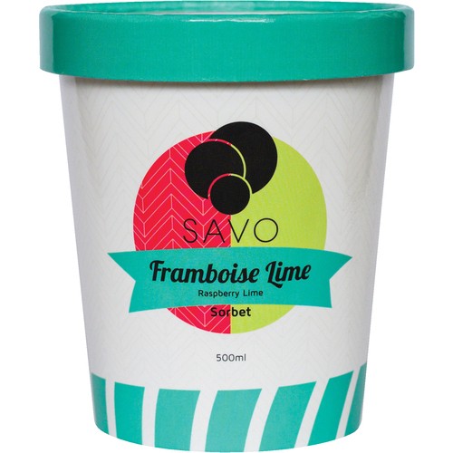 Savo Sorbet Raspberry Lime 500 ml