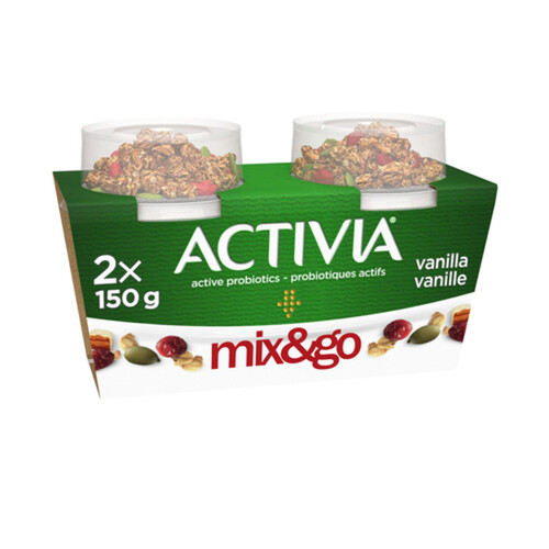 Activia Mix & Go Probiotics Yogurt Vanilla 2 x 150 g