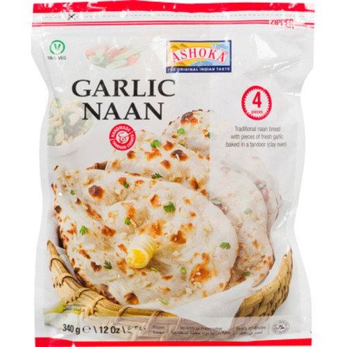 Ashoka Garlic Naan 4 Count 340 g (frozen)