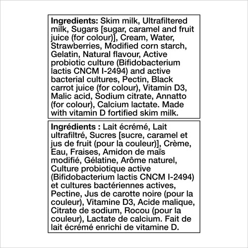Activia 2.2% Probiotics Yogurt Strawberry Vanilla 8 x 100 g
