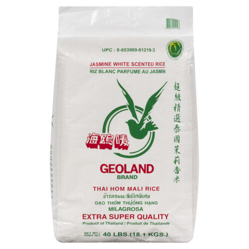 Geoland Scented Rice Jasmine White 18.1 kg