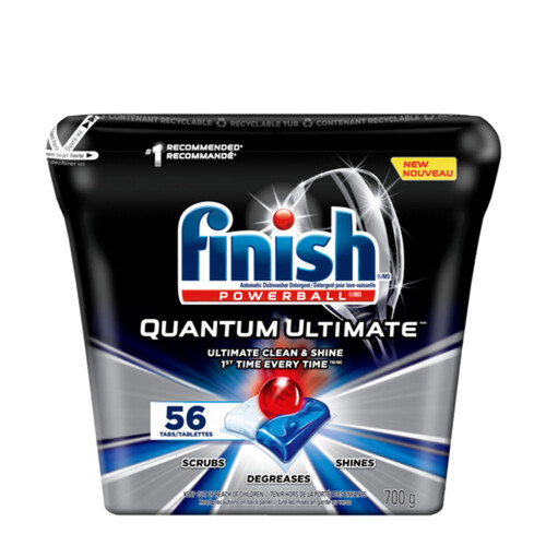 Finish Powerball Dish Cleaning Detergent Quantum Ultimate 56 Tabs