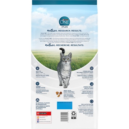 Purina ONE +Plus Dry Cat Food High Protein Salmon & Ocean Whitefish 3 kg