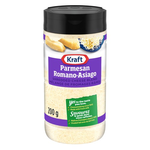 Kraft Shredded Cheese Blend Parmesan Romano-Asiago 200 g