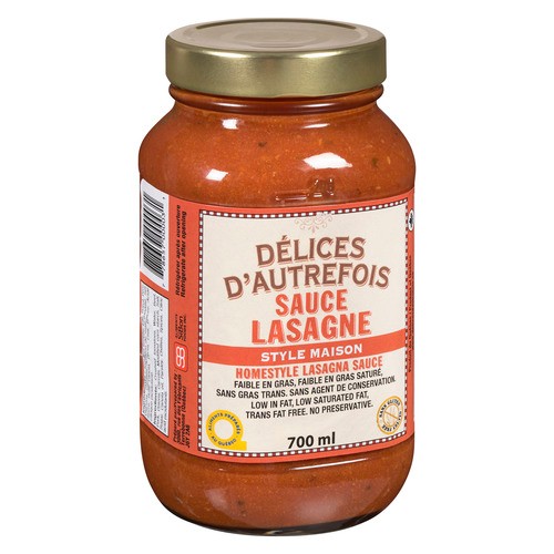 Délices d'Autrefois Lasagna Sauce 700 ml