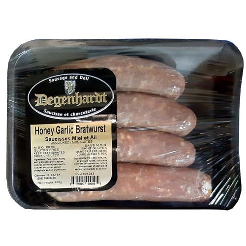 Degenhardt's Sausage Honey Garlic Bratwurst 400 g