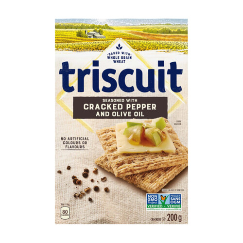 Christie Triscuit Crackers Cracked Pepper Olive Oil 200 g