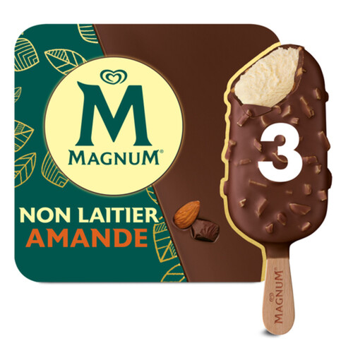 Magnum Non-Dairy Frozen Dessert Bar Almond 3 x 90 ml 