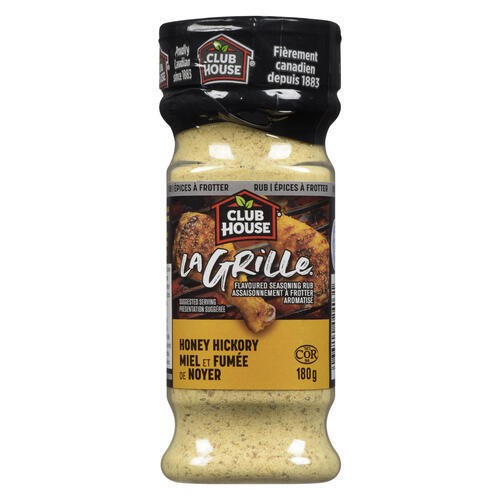 Club House La Grille Flavoured Seasoning Rub Honey Hickory 180 g