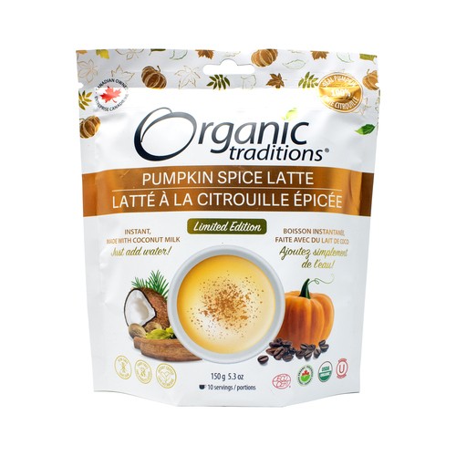 Organic Traditions Latte Mix Pumpkin Spice 150 g