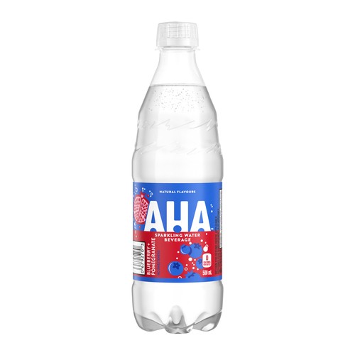 Aha Sparkling Water Blueberry and Pomegranate 500 ml (bottle)