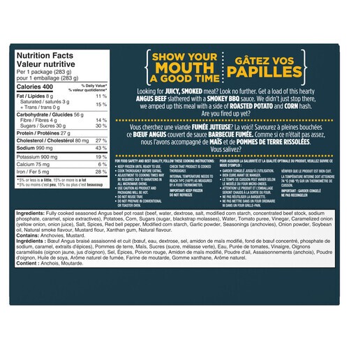 Crave Frozen Dinner Smoky BBQ Angus Beef 283 g