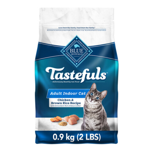 Blue Tastefuls Adult Indoor Natural Dry Cat Food Chicken & Brown Rice 900 g