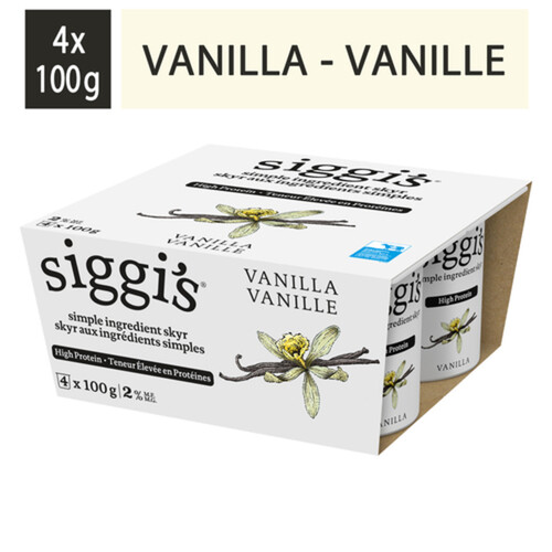 Siggi’s Skyr 2% Yogurt Vanilla High Protein 4 x 100 g