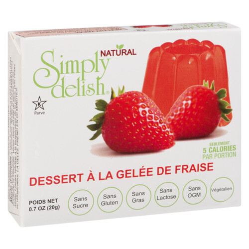 Voilà Online Grocery Delivery Simply Delish Gluten Free Vegan Jel Dessert Strawberry 20 G