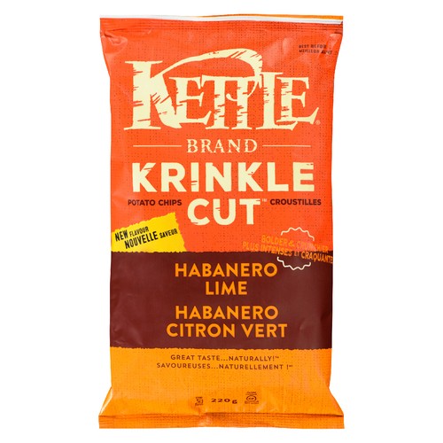 Kettle Foods Kettle Cooked Potato Chips Habanero Lime 220 g
