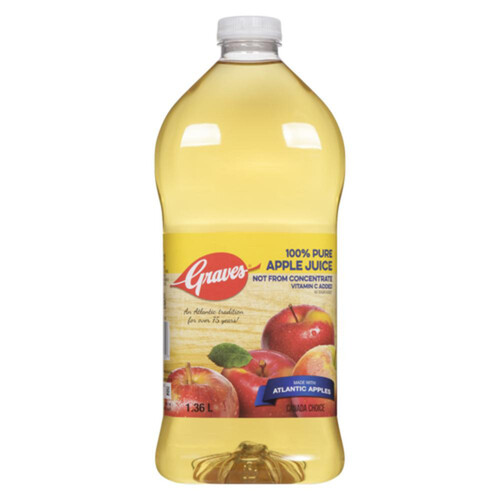 Graves 100% Pure Apple Juice Not From Concentrate 1.36 L