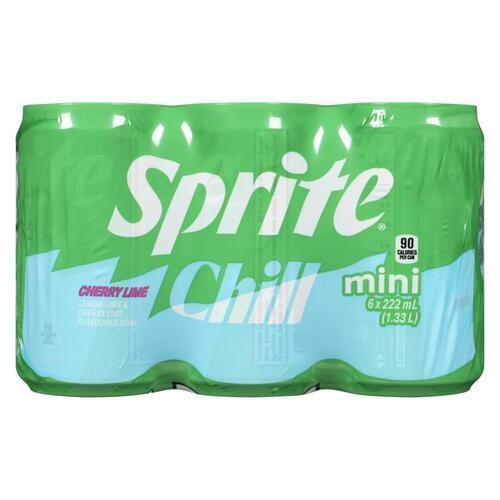 Sprite Chill Mini Soda Cherry Lime 6 x 222 ml (cans)