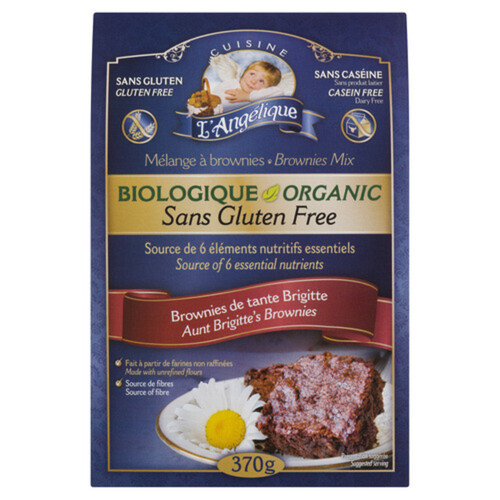 Cuisine Angelique Organic Gluten-Free Brownie Mix Aunt Brigitte 370 g