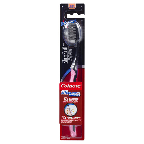 Colgate Toothbrush Slim Soft Compact Head Charcoal