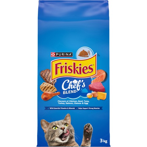 Friskies Chef's Blend Dry Cat Food Assorted Flavours 3 kg