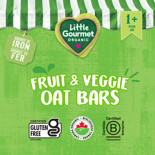 Little Gourmet Organic Fruit & Veggie Oat Bars Apple Sweet Potato 5 x 18 g