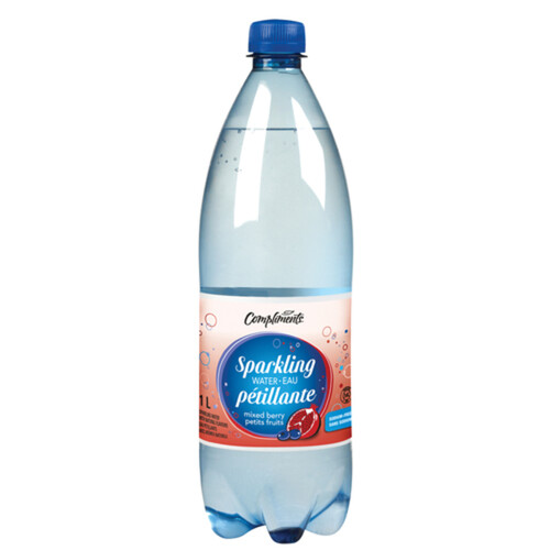 Compliments Sparkling Water Mixed Berry 1 L (bottle)