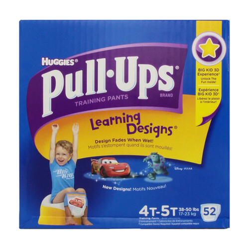 Huggies Pull-Ups Training Pants Learning Design 4T-5T Boy Pull-Ups 52 Count  - Voilà Online Groceries & Offers