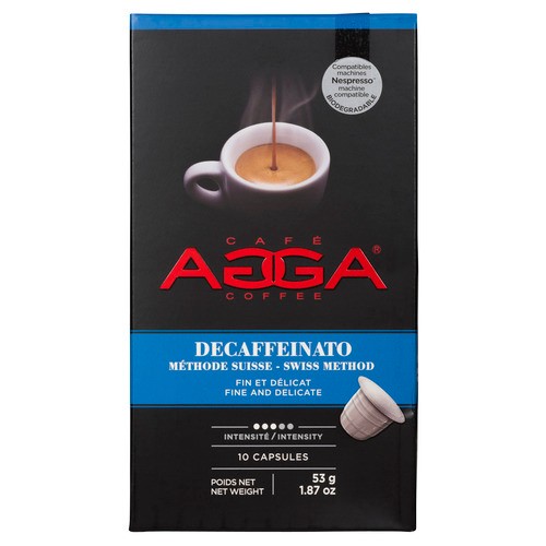 Agga Coffee Pods Decaffeinated Espresso 10 Capsules 53 g