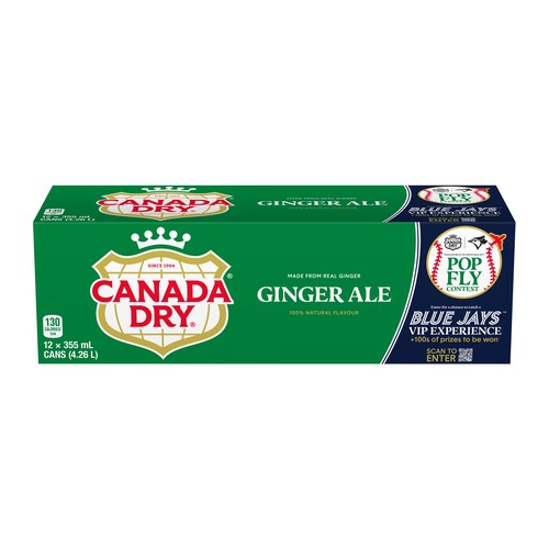 Canada Dry Soft Drink Ginger Ale 12 x 355 ml (cans)