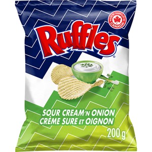 Ruffles Croustilles saveur Crème sure et oignon 200 g