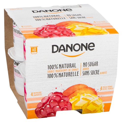 Danone Yogurt Peach Mango & Raspberry 8 x 100 g