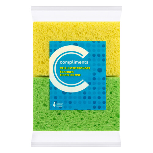 Compliments Cellulose Sponge 4 Pack