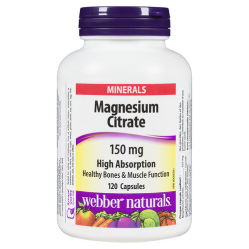 Webber Naturals Magnesium Citrate 150 mg 120 Capsules