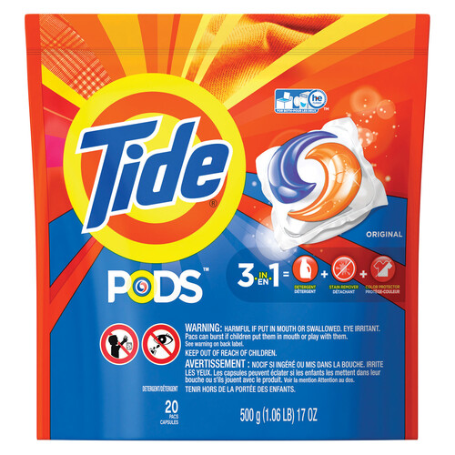 Tide Laundry Detergent Pods Original 20 Pods 500 g