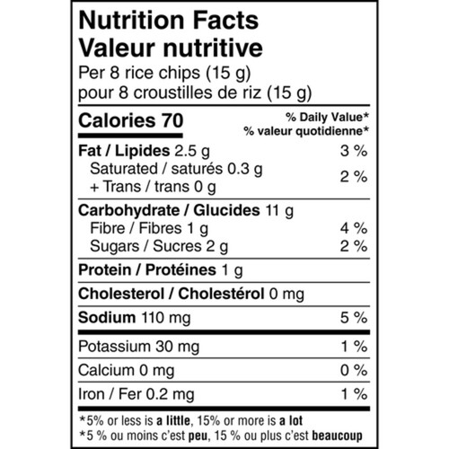 quaker rice cakes nutrition information