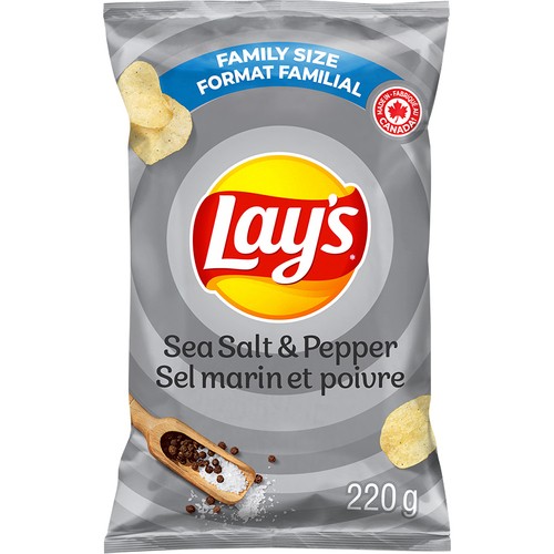 Lay's Potato Chips Sea Salt & Pepper Flavoured 220 g