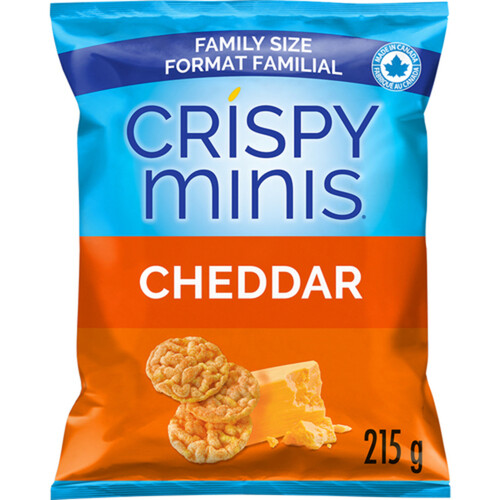 Quaker Crispy Minis Rice Cakes Cheddar Family Size 215 g