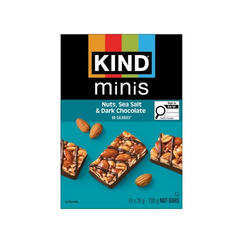 Kind Gluten-Free Minis Nut Bars Almond Sea Salt & Dark Chocolate 10 x 20 g