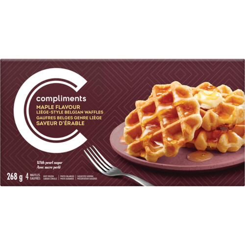 Compliments Frozen Belgian Waffle Liège-Style Maple 4 x 67 g