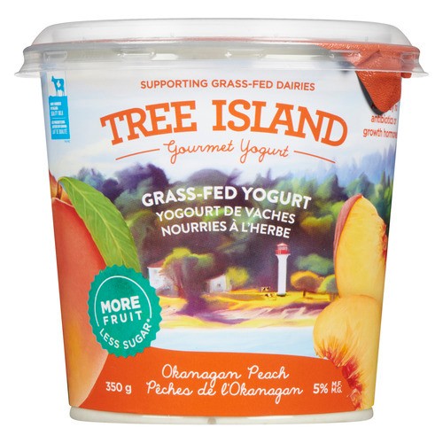 Tree Island Gourmet Yogurt Okanagan Peach Yogurt 350 g