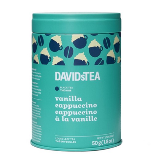 DAVIDsTEA Black Loose Leaf Tea Vanilla Cappuccino 50 g