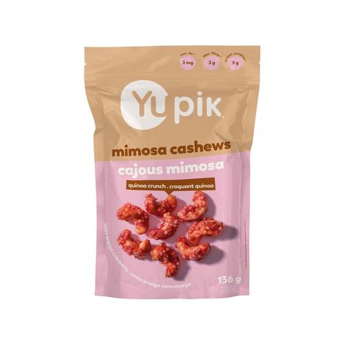 Yupik Snack Cashews Orange Cranberry Mimosa 136 g