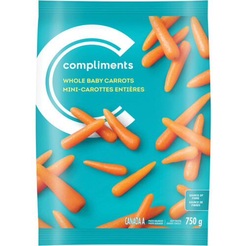 Compliments Frozen Whole Baby Carrots 750 g