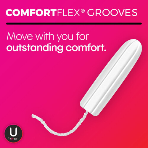 U By Kotex Click Comfort Flex Tampons Regular/Super Unscented 30 Count -  Voilà Online Groceries & Offers