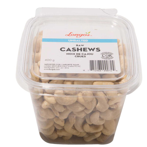 Longo's Raw Cashews Unsalted 400 g